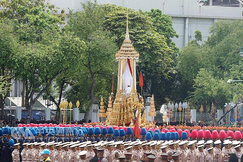 故泰王蒲美蓬火化葬禮演練 莊嚴隆重