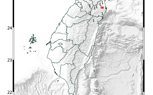 午休時刻地震？宜蘭規模4地震深度45公里　氣象署：北東4縣市監測有感