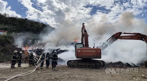 桃園八德興豐路掩埋場火警　下風處15個里防異味