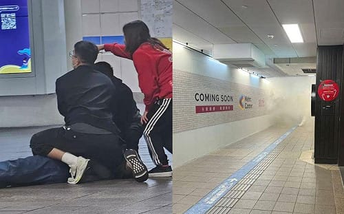 快訊》北捷台北車站傳遭擲煙霧彈　57歲男遭波及緊急送醫