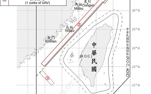 7共機.7共艦擾台 5架次闖越中線侵擾北部及西南空域