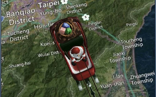 耶誕老人「SANTA1」深夜飛越台灣 國防部公開追蹤實況