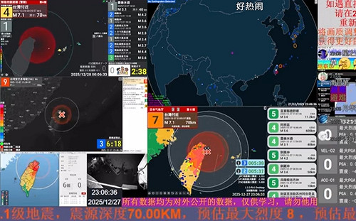宜蘭外海深夜規模7強震 中國多省市有感 網友驚呼「整晚被晃醒」