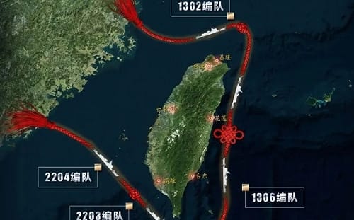 海警船囂張在台外海打「中國結」! 「盤長結」、「藻井結」畫紅線搞威嚇