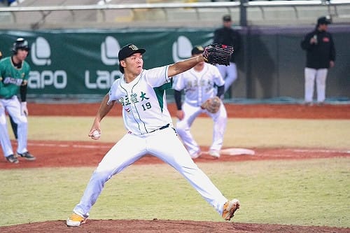 大專棒球聯賽黃玠瀚先發勝飆151公里　挑戰旅外優先
