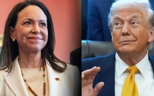 拿諾貝爾獎換「好人卡」? 她送川普和平獎牌 網笑 : 背面名字仍是馬查多