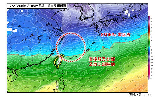 強烈大陸冷氣團籠罩「強度直逼寒流」！零度線觸及北台灣