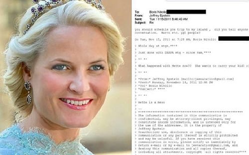 挪威皇室綠綠的? 王儲妃與艾普斯坦討論「獵豔」還約會 她坦承「判斷錯誤」