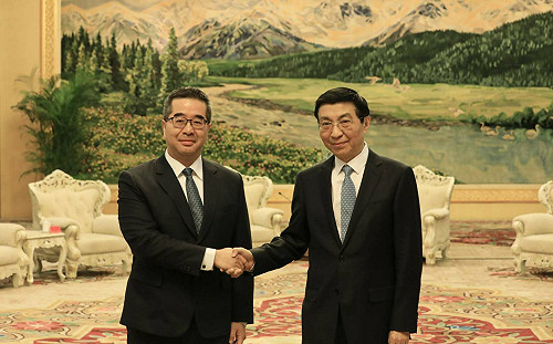 蕭旭岑北京見中共政協主席王滬寧   再喊「兩岸中國人」 