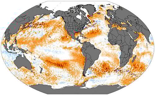 全球海溫居高不下！鄭明典一圖示警：平均氣溫將再升高 