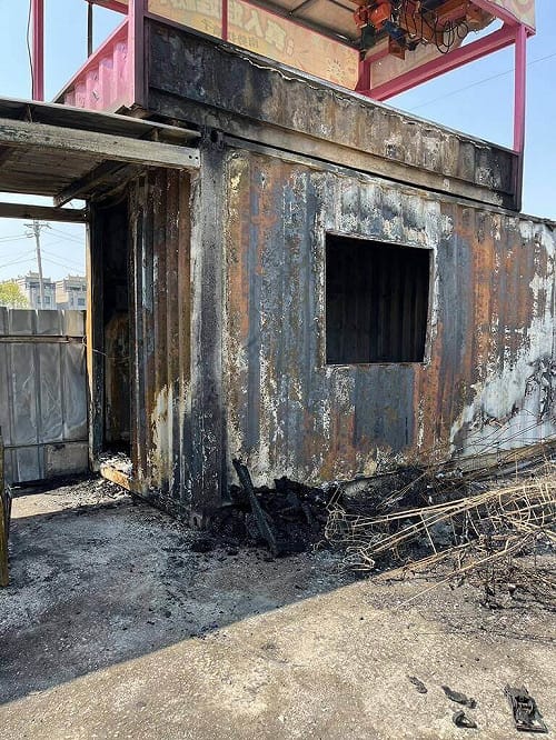 台中沙鹿第九公墓火警里民揪可疑人 警方調查釐清