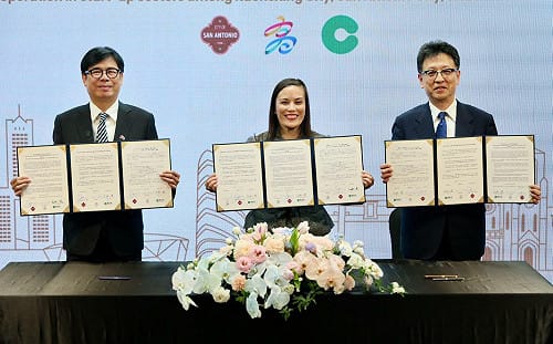 陳其邁再促台美日三方合作   聖安東尼、熊本市長高雄簽署新創MOU