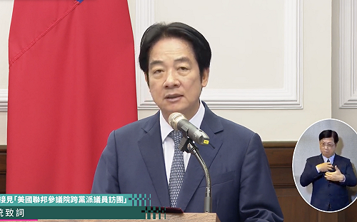賴清德感謝美國展延海馬士發價書：若延宕嚴重影響強化不對稱戰力