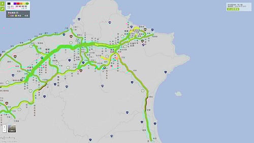 國道湧現車潮多路段壅塞　國5北上「紫爆」