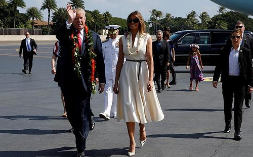 川普抵達夏威夷  展開12天亞洲行