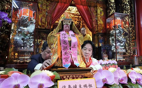 賴清德赴苗栗恭送白沙屯媽祖起駕　祈求台灣風調雨順、國泰民安