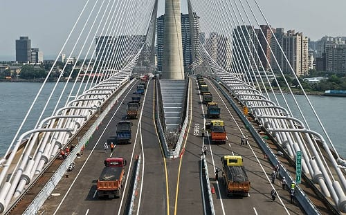 通車倒數一個月！淡江大橋今起3天開辦車輛載重試驗