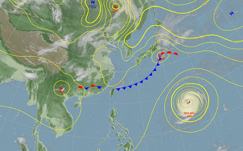 鋒面、颱風包夾！中颱「辛樂克」準備大迴轉 下雨時程出爐