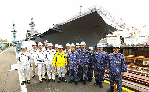 日本輕航艦＋1！海上自衛隊「出雲號」首度曝光方形新艦艏