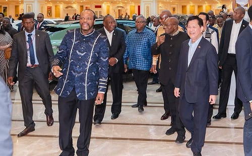 林佳龍率團出席史瓦帝尼慶典 與賴清德影片同場見證ICC開幕 