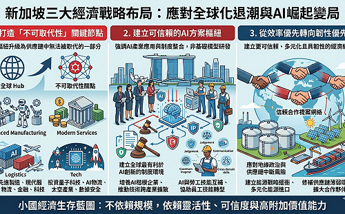 童振源專論》面對全球化退潮與AI崛起變局：新加坡三大經濟戰略布局