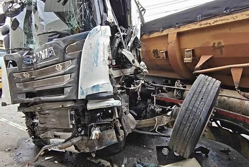 彰化連2天爆毒駕 上午砂石車失控波及休旅車機車3傷