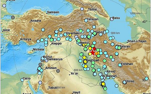 7.3強震襲兩伊  庫德自治區傳500死傷