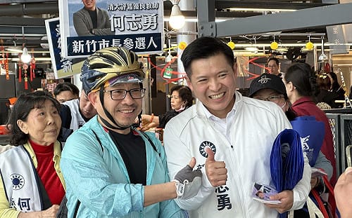 角逐新竹市長腳步不停 何志勇拋新竹「空中經濟走廊」 