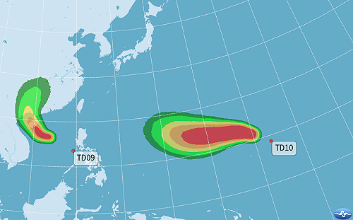 雙「熱帶低壓」生成！下週挑戰強颱 靠近台灣東部海域