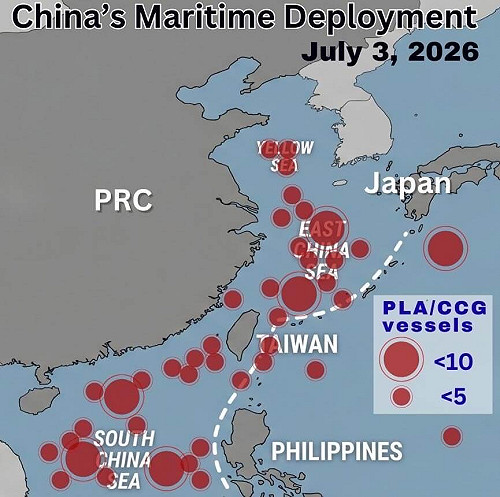 歷史新高　吳釗燮：中國沿第一島鏈部署逾110艘船艦