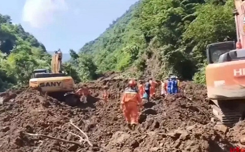 甘肅發生山崩 33人慘遭活埋! 找到21被困人員 5人已經死亡