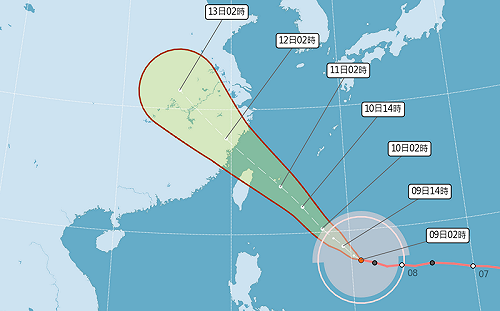 強颱巴威逼近台灣！今各地晴朗炎熱、明晚到週六颱風來襲風強雨大