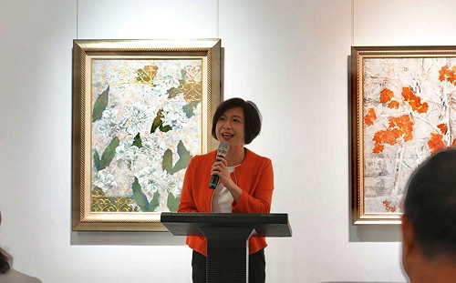 出席牛馬頭畫會聯展開幕  何欣純：強化台中海線藝文能量