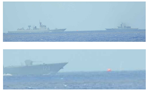 首見！中國軍艦在日本專屬經濟區沖之鳥西南180公里位置實彈射擊