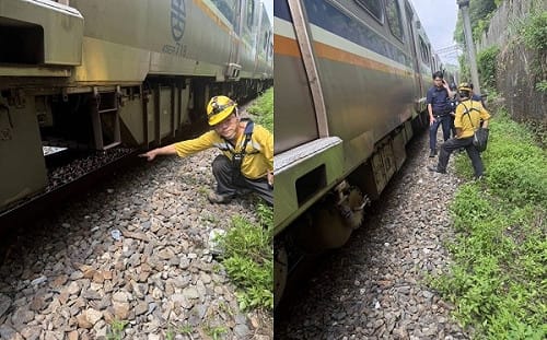 暖暖站驚傳火車撞到人！男子捲車底意識清楚送醫