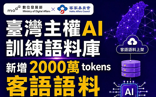 新增2000萬tokens客語語料  數發部：充實本土AI語言資料基礎