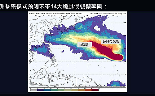 颱風生成趕進度？白海豚才成形 賈新興示警：8月初「鯨魚」生成機率高