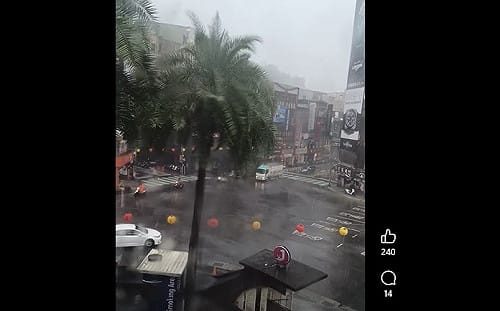(影)「白海豚」外圍環流壟罩北台灣！ 強風豪雨侵襲  網友怒：怎麼沒放颱風假