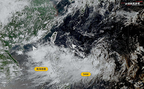 雙低壓夾擊！熱帶擾動不排除通過北台 風雨時程曝光