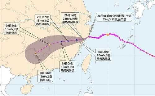 沙德爾登陸了！浙江玉環坎門街道被颱風「三連擊」 創歷史罕見紀錄