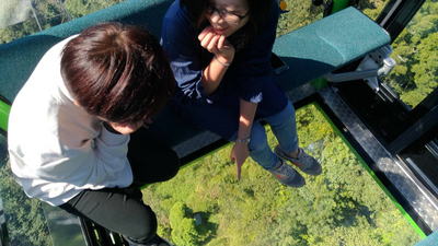 纜車配透明車廂 高空縱覽日月潭