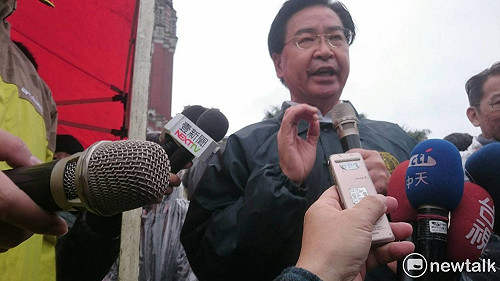 時力禁食17小時  吳釗燮探視：這裡是集遊法禁制區