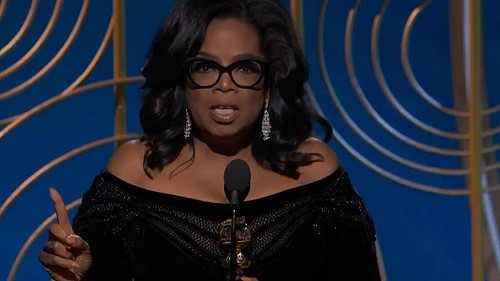 金球獎演說撼人心 歐普拉選總統呼聲起