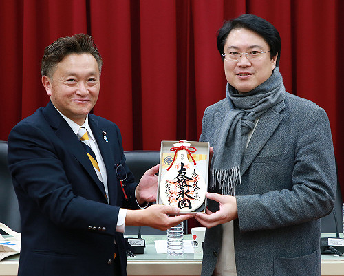 基隆姊妹市日本吳市來訪 林右昌熱情接待