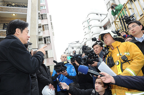 政院：賴清德將捐一個月薪資 助花蓮賑災與重建