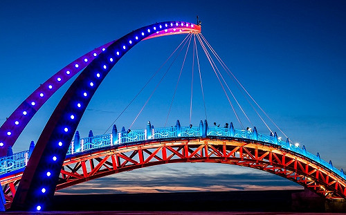 苑裡海港一日遊！彩虹橋夜景＋海港美食玩盡興