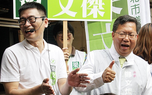 新人來勢洶洶  議員老將梁文傑選情告急鄭文燦陪掃街