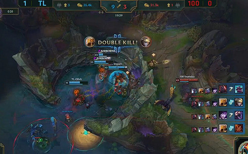 英雄聯盟季後賽》北美決賽神操作！阿祈爾大招推倒四敵(影)