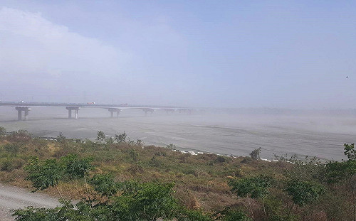 高屏溪河川揚塵 屏東沿岸6村落空品受影響