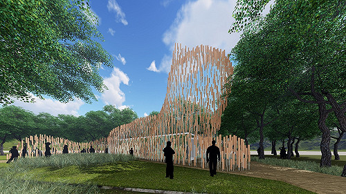 企業響應花博  打造全紙材「森隆活虎館」